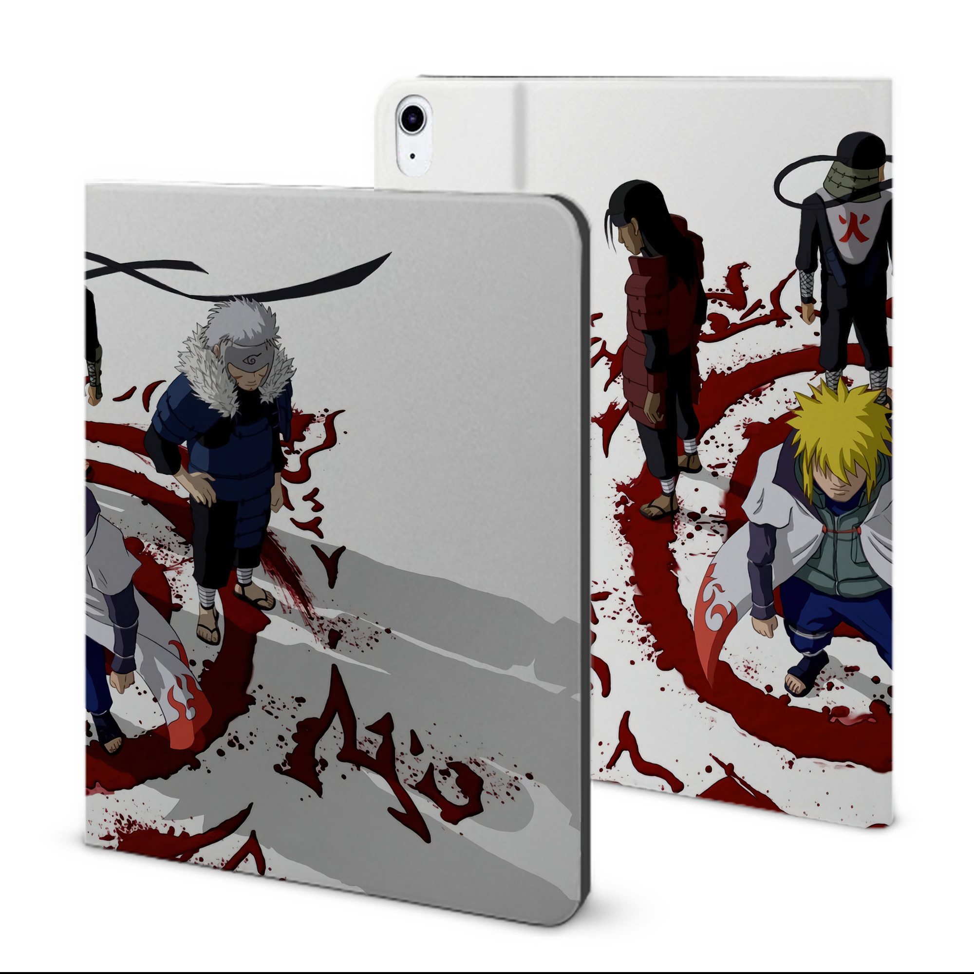 （画像用） NARUTO -ナルト- NARUTO -ナルト- 疾風伝 IPad ケース ブック型 PUレザー TPU 耐衝撃 軽量 薄型 ペン収納なし 全面保護 IPad 各モデル対応